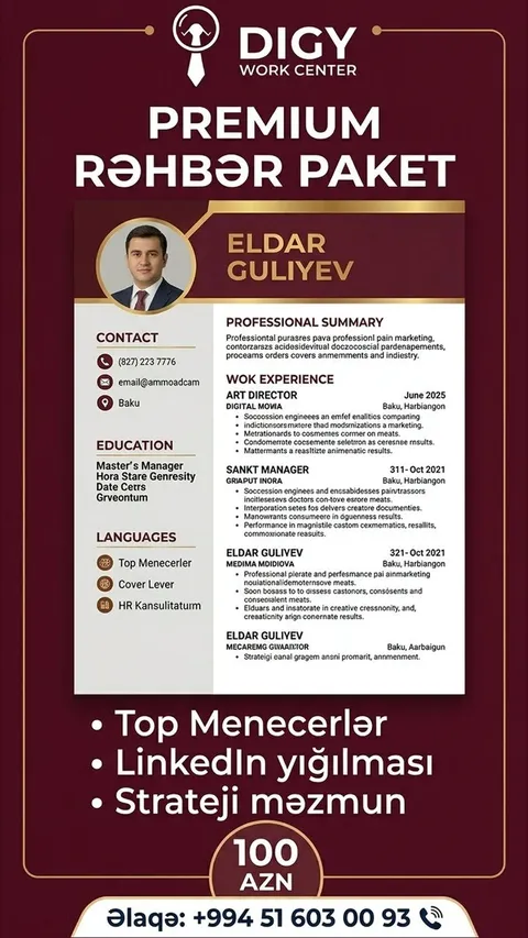 Premium rəhbər CV